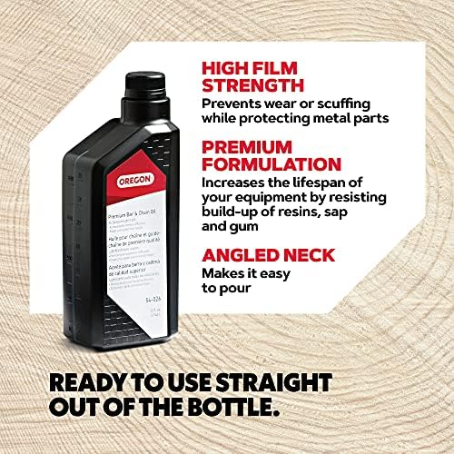 Oregon Premium Bar & Chain Oil, 1 Quart Bottle (32 fl.oz / 946 ml)