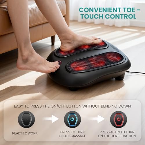 Nekteck Foot Massager with Heat, HSA Eligible FSA Massage Tools Gifts
