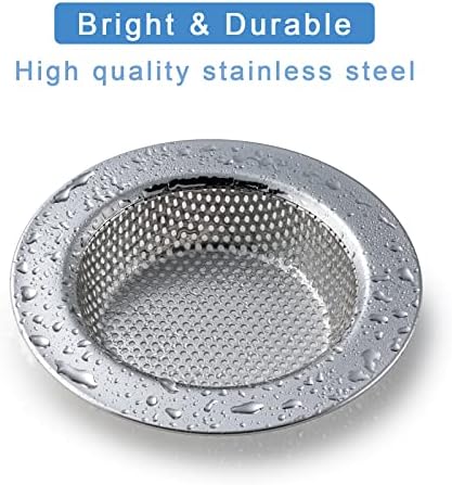 2 Pcs Sink Strainer Double-Layer Safe Design for Kitchen Sink Drain Basket