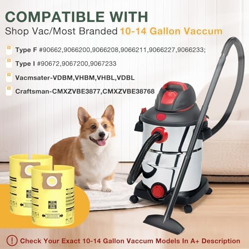 10PCS 10-14 Gallon Vacuum Bags for Shop Vac Bags