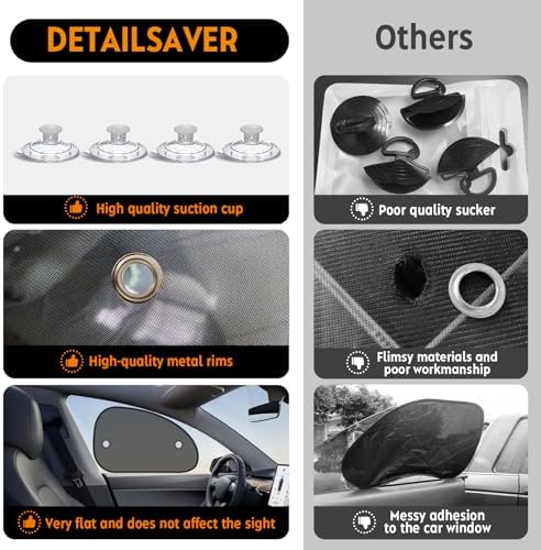 2026 New Upgrade Car Window Shades for Side Window 25"X15"(2 Pack),Car Window Shade for Baby Suction Cup,Sun Shade Side Window Can Blocks 99.98% UVR