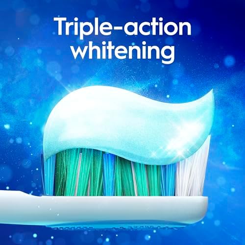Crest 3D White Advanced Teeth Whitening Toothpaste, Radiant Mint, 3.3 oz, Pack of 2