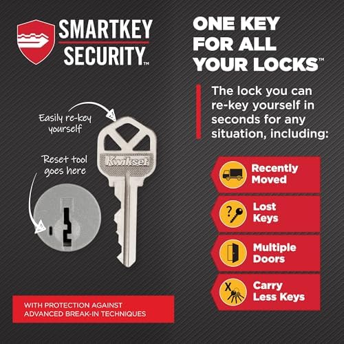 Kwikset SmartKey Re-Key Kit for Kwikset SmartKey Locks Only, DIY Rekey Tool Set, Easy Key Reset, Not Compatible with Non-SmartKey Locks