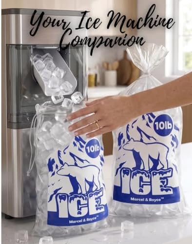 100-Pack 10 LB Reusable Plastic Ice Bags With Drawstring-Bolsas Para Hielo