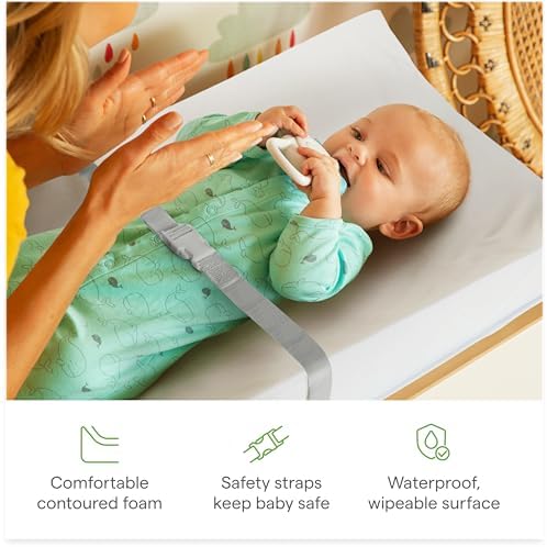 Munchkin Secure Grip Waterproof Baby Changing Pad, 14.75 x 31, White