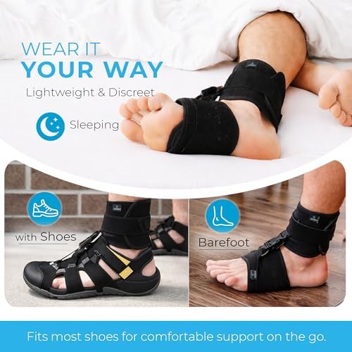 Dosh AFO Foot Drop Brace - Drop Foot Brace for Walking - AFO - Unisex (Black)