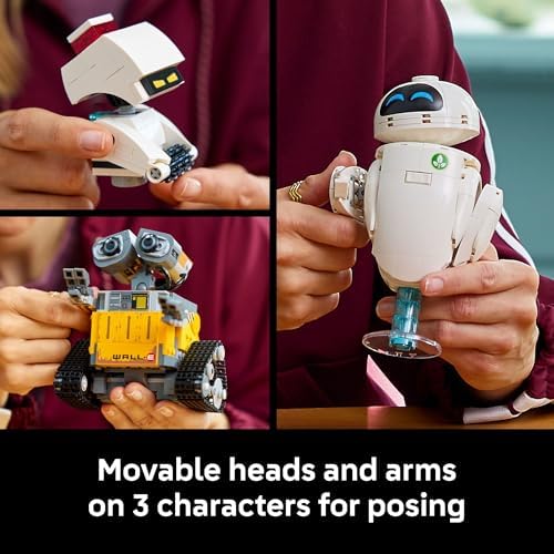 LEGO Disney & Pixar Wall-E & EVE Building Set for Adults, Ages 18+ - Home Office, Book Shelf, or Room Decor for Disney Fans - Gift Ideas for Men & Women - 43279