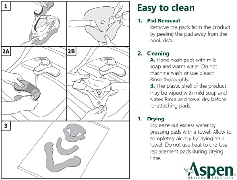 ASPEN Vista Cervical Collar Replacement Pads, Moisture-Wicking & Optimal Pressure Distribution, 984020