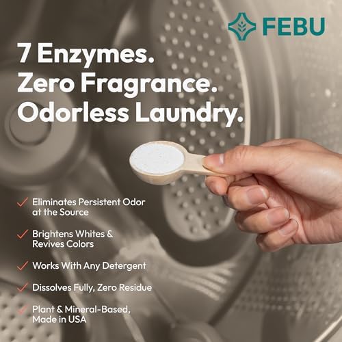 FEBU Enzyme Oxygen Laundry Booster, Fragrance Free, 2 lbs