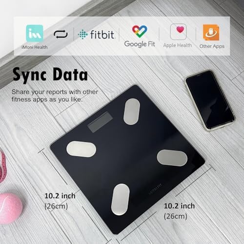 NUTRI FIT Smart Scale for Body Weight Body Fat Composition Monitor Sync App