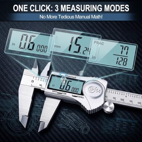 Kynup Digital Caliper, Caliper Measuring Tool, Stainless Steel Micrometer