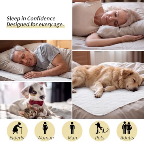 CoolShields Reusable Waterproof Bed Pads Washable Underpads 34 x 52(1 Pack)