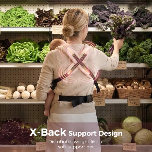 Momcozy PureHug Baby Carrier - Ergonomic, Cozy and Lightweight for 7-45 lbs