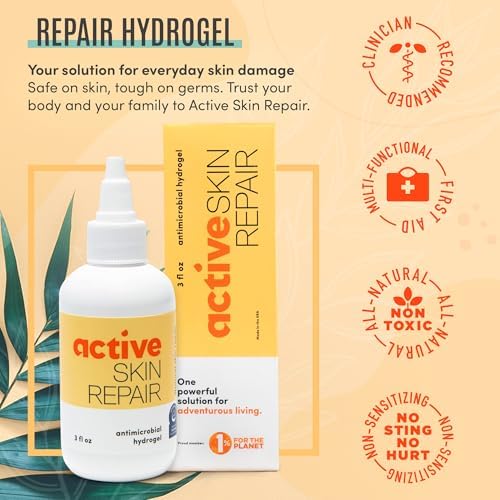Active Skin Repair First Aid Hydrogel with Medical Grade Hypochlorous, 3 oz