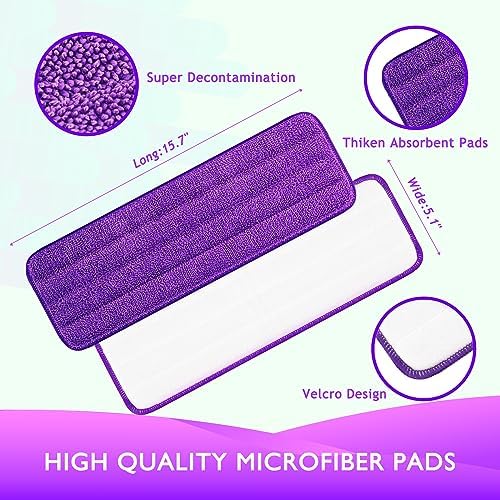 Reusable Power Mop Refills Pads Compatible with Swiffer PowerMop