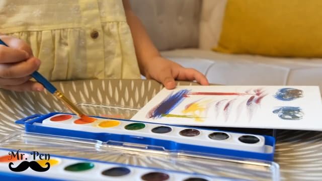 Mr. Pen- Washable Watercolors, 2 Pack, 8 Colors with Paint Brush