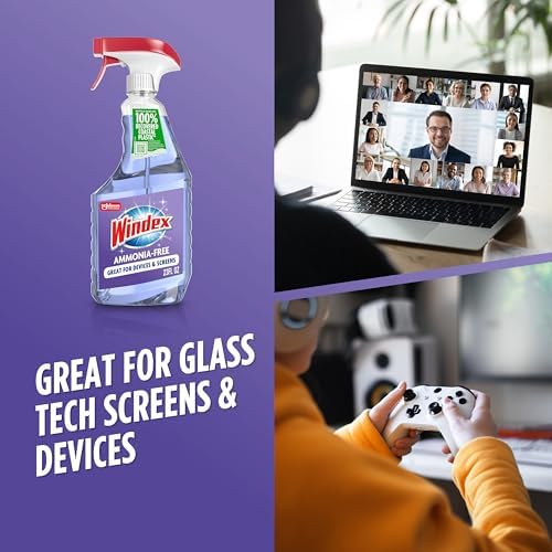 Windex Ammonia Free Glass and Window Cleaner Spray, 23 oz