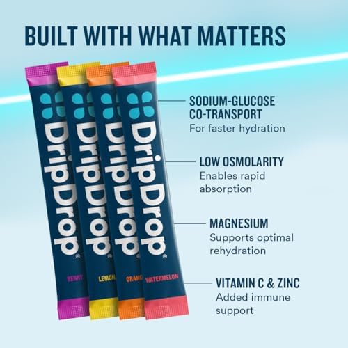 DripDrop Hydration Bold Variety Pack, Electrolyte Packets, 32 Count