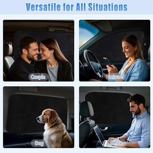 ZATOOTO Magnetic Car Window Shades 4PCS, Car Window Covers Ultimate Privacy