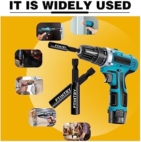 FTIHTRY 1/4”Magnetic Extension Socket Drill Bit Holder, 60mm 100mm 150mm Long(2.36-6"), 9pcs Screwdriver Extension, Quick-Change Hex Shank Set