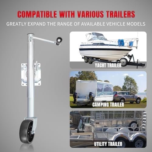 BIG RED Boat Trailer Jack with Wheel, 1000 lbs Swivel Boat Trailer Jack