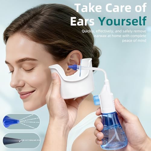 QISXROVY Ear Wax Removal Kit, Safe At-Home Ear Irrigation Flushing System
