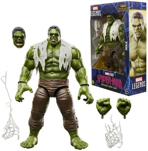 Marvel Legends Series Hulk, Spider-Man: Brand New Day Collectible 6-Inch Action Figure Set