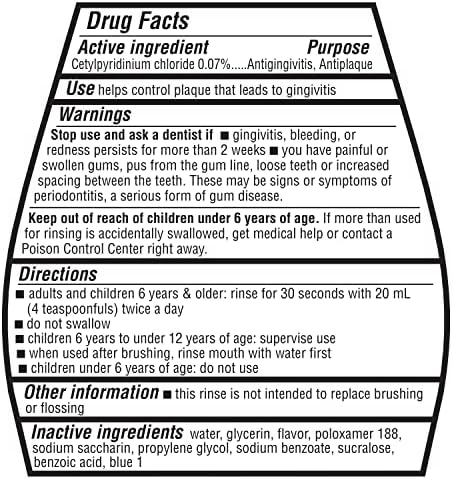 Amazon Basics Multi Action Antiseptic Oral Rinse, Alcohol-Free, Antiplaque, Antigingivitis, Fresh Mint Flavor, 1 Liter (33.8 Fluid Ounces), 1-Pack (Previously Solimo)