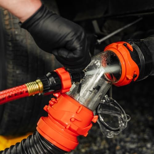 Camco Rhino Blaster RV Tank Rinser with Backflow Preventer, 45-Degree Elbow