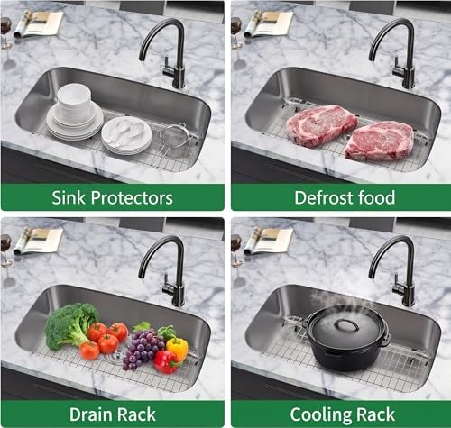 Kitchen Sink Grid and Sink Protectors, 26" Stainless Steel Sink Grids