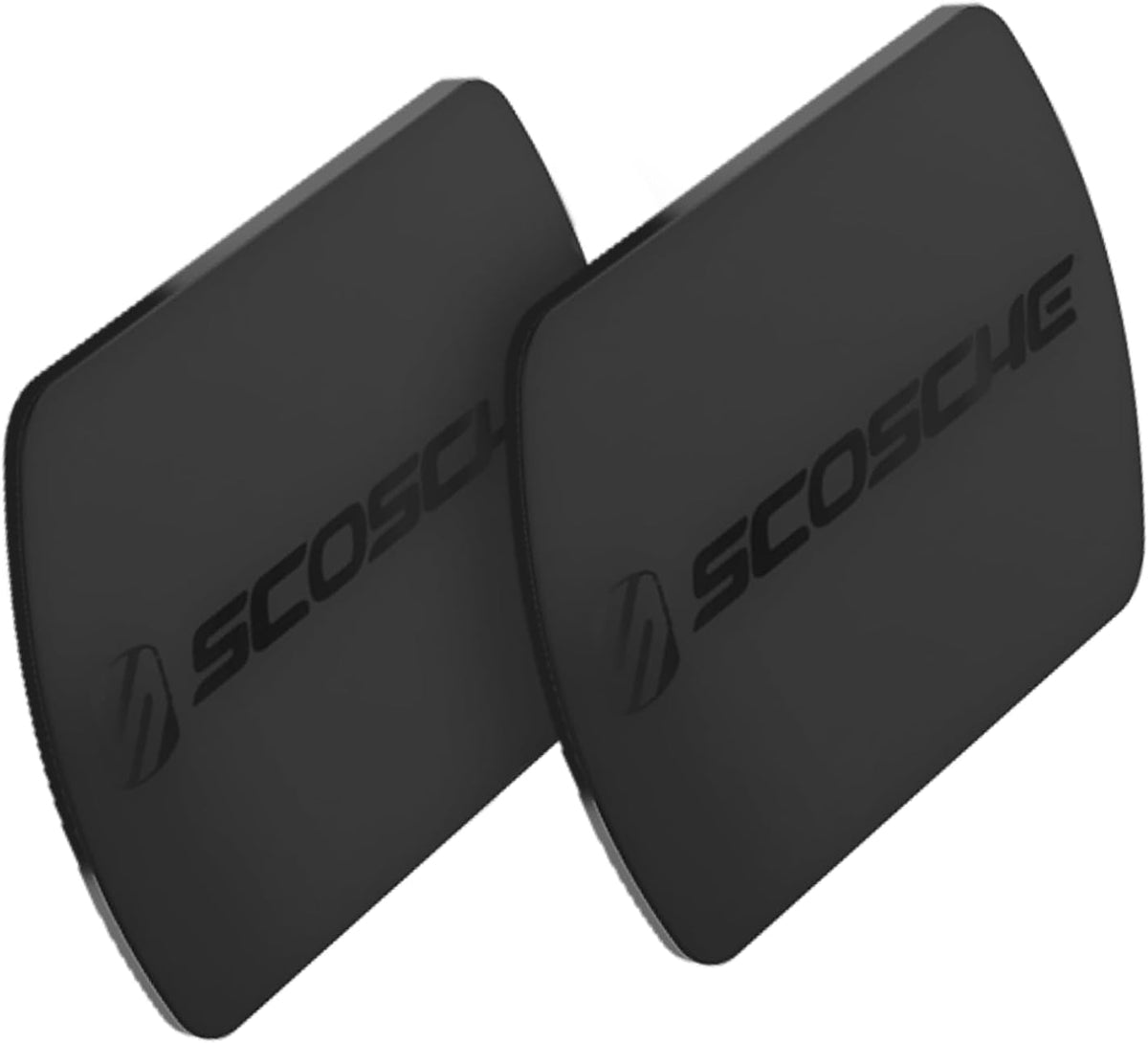 Scosche MagicMount Replacement Metal Plate Kit, Large Metal Plates with Strong Adhesive for Car Magnet Phone Mount Magnetic Cell Phone Holder, Universal Fit with All Devices and Cases, Black, 2-Pack