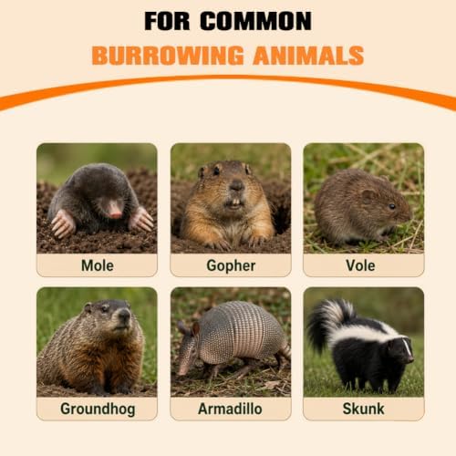 Mole Repellent, Gopher Repellent for Lawn, Groundhog Deterrent-12P