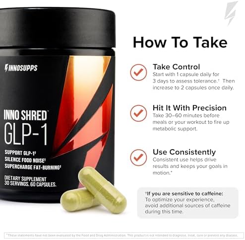 Inno Shred GLP-1 Thermogenic Fat Burner & Appetite Support, 30 Servings