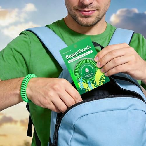 BuggyBands 12 Pack Mosquito Repellent Bracelets for Adults & Kids,DEET-Free
