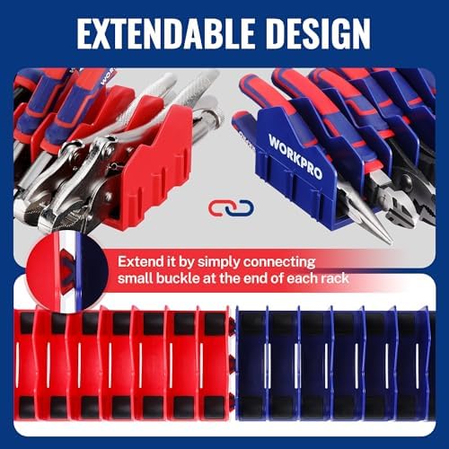 WORKPRO 2-Pack Plier Organizer Rack, 20-Slot Tool Organizer and Storage