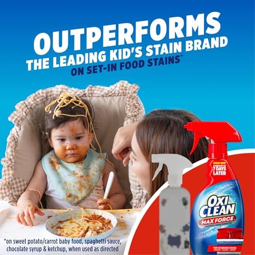 OxiClean Max Force Laundry Stain Treater Spray, 12 Fl Oz (Pack of 3)