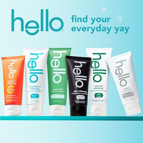 hello 8-in-1 Mighty Multi-Tasker Fluoride Toothpaste, Mint, 2 Pack, 4 oz
