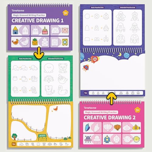 Magic Grooved Writing Practice Books for Kids 3-8