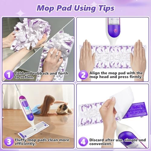 Mop Pad Refills for Swiffer PowerMop: 20 Pcs Disposable Pads