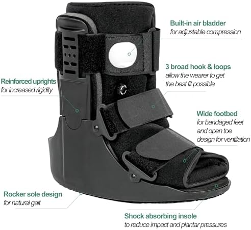 Jewlri Walking Boot for Broken & Injured Foot, Sprained Ankle, Fracture, M