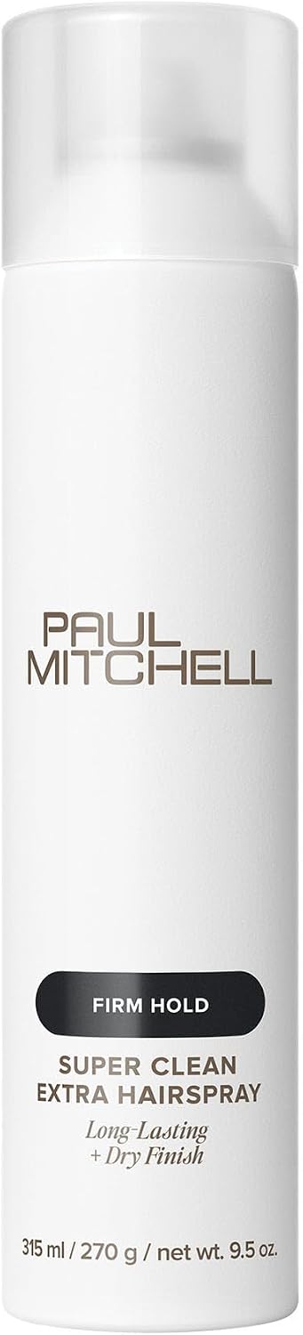 Paul Mitchell Super Clean Extra Hairspray, Long-Lasting, Firm Hold + Dry Finish, For All Hair Types