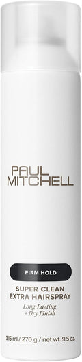 Paul Mitchell Super Clean Extra Hairspray, Long-Lasting, Firm Hold + Dry Finish, For All Hair Types