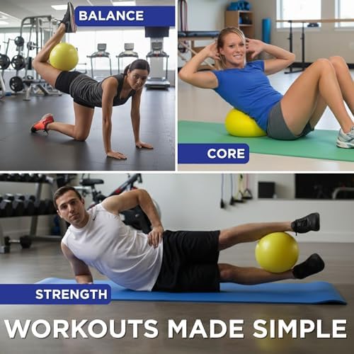 THERABAND Mini Ball, 9-Inch Pilates & Yoga Ball, Physical Therapy, Yellow
