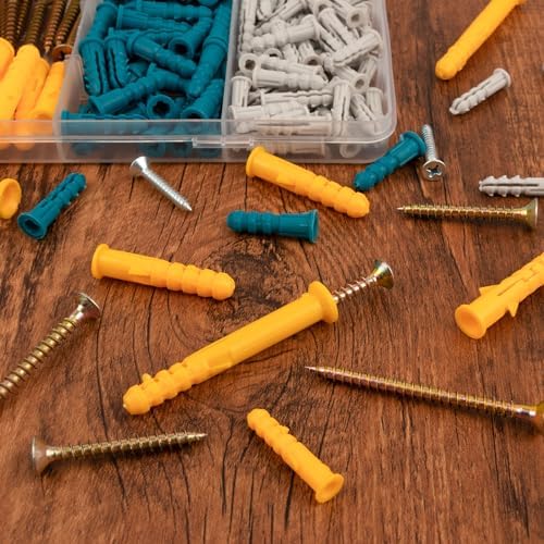 KURUI Drywall Anchors and Screws Assortment Kit, 270Pcs Dry Wall Anchors