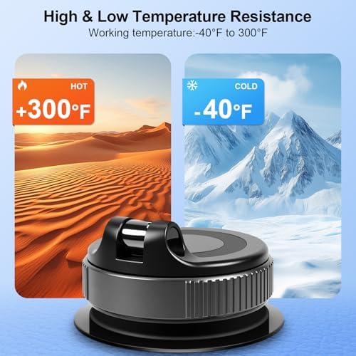 Dashboard Pad Mounting Disk for Suction Cup Mounts Only, 3.23 in Heat-Resistant Adhesive Base with Flexible Steel Reinforcement, Fits Flat & Curved Dashboards, Phone Holders, GPS & Dash Cams 2 Pack