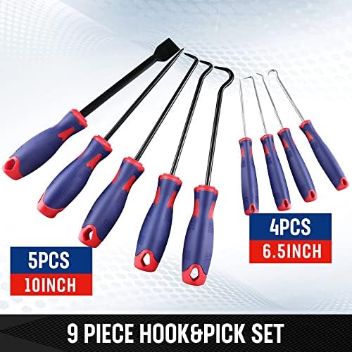 WORKPRO 9PCS Precision Pick & Hook Set with Scraper