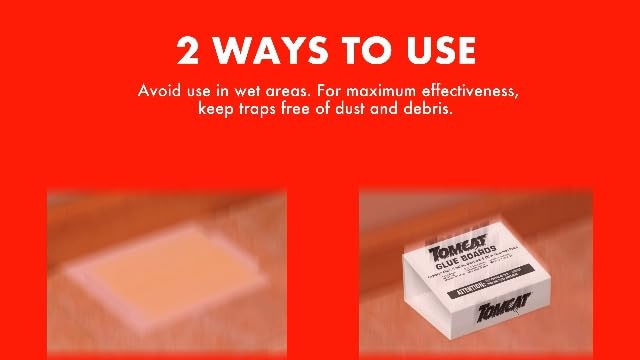 Tomcat Glue Boards with Eugenol for Enhanced Stickiness, 4 Sticky Traps