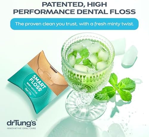 DrTung's Smart Floss, Mint Natural Expanding Dental Floss - Pack of 2
