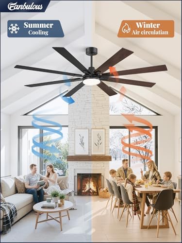 Fanbulous 72 Inch Ceiling Fans with Lights DC Motor, Remote & APP Control