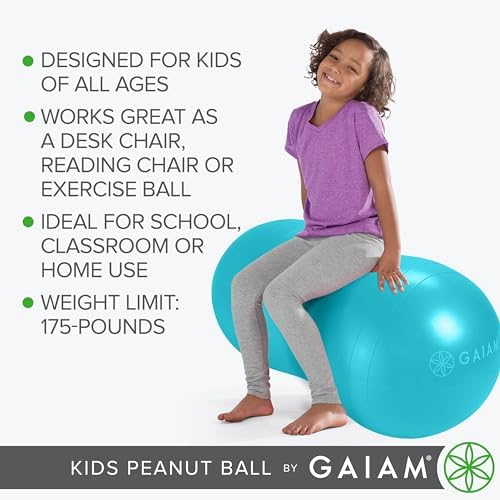 Gaiam Kids Peanut Ball Chair, Flexible Seating for Classroom